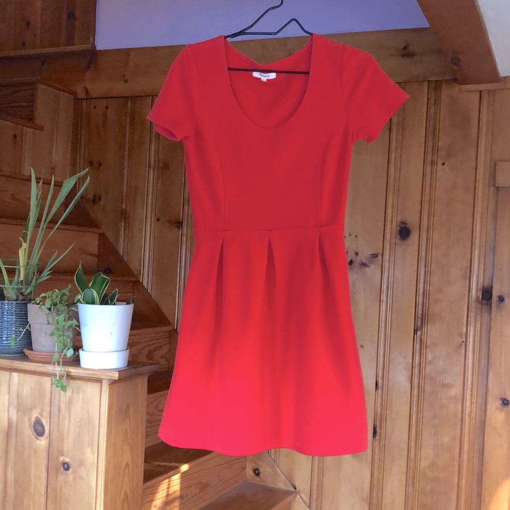 Madewell dress knee length red
